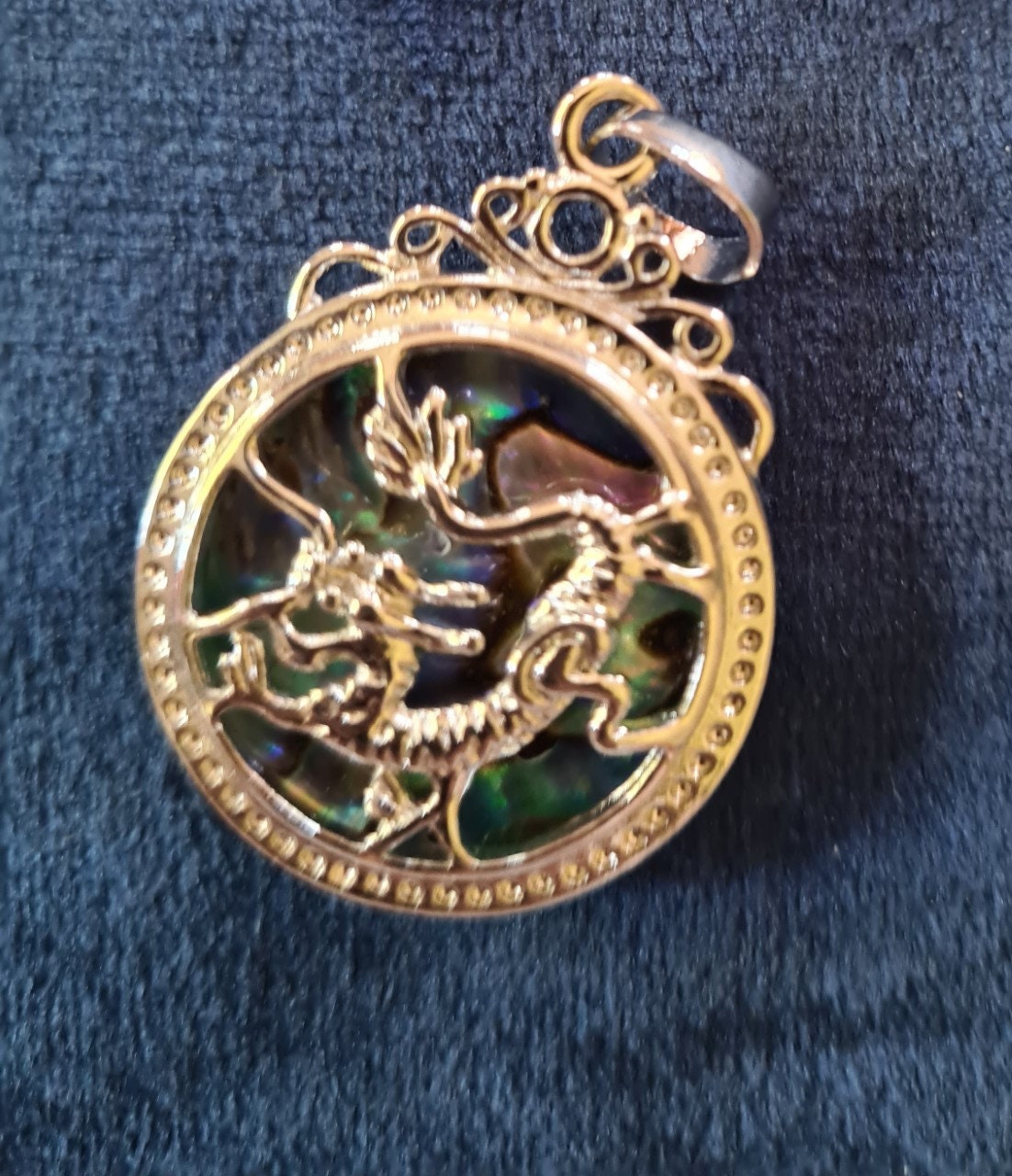 Abalone Shell Pendants (Tree of life with owl, Dragon)