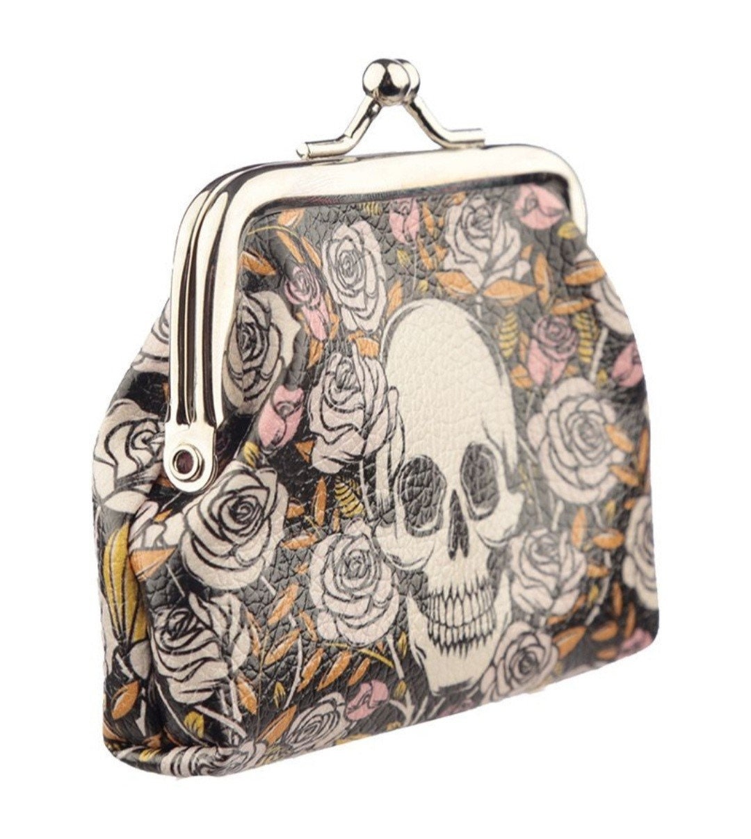 Skulls and Roses Tic Tac Purse