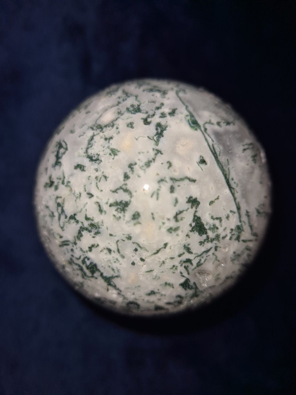 Lovely Moss agate sphere