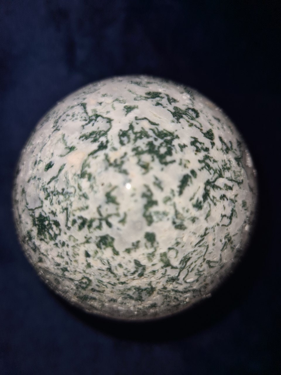 Lovely Moss agate sphere