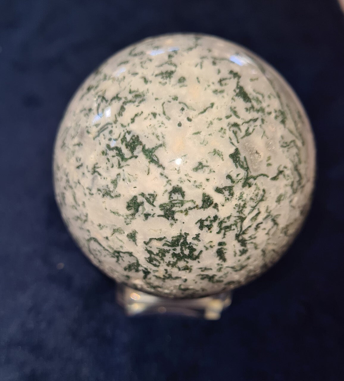 Lovely Moss agate sphere