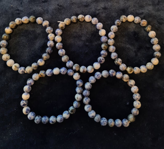 Sodalite  8mm Gemstone Beaded Bracelet