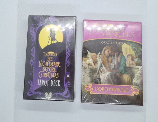 The Nightmare Before Christmas Tarot Deck & The Romance Angels Oracle Cards by Doreen Virtue