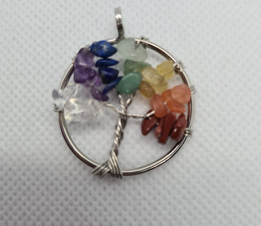 Tree of life Chakra Crystal  Pendant