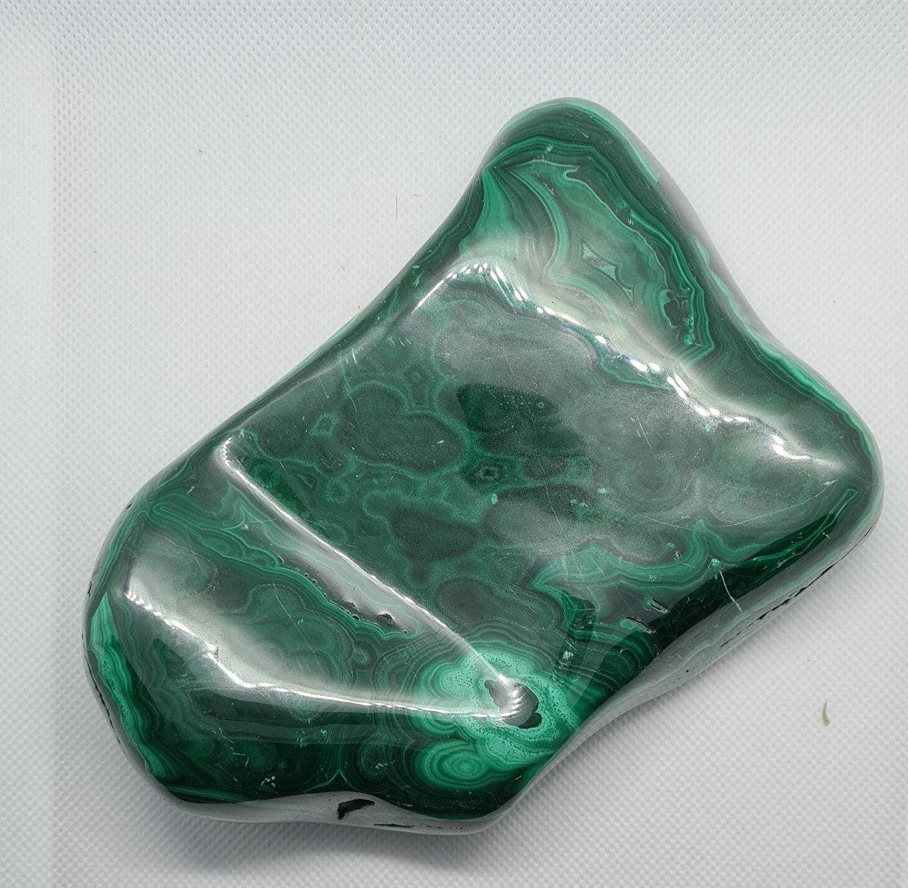 Large Malachite Polished Freeform Slab 803g