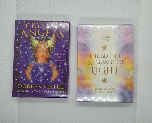 Crystal Angel Oracle Cards by Doreen Virtue & The Secret Language of Light Oracle Cards