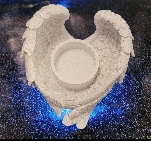 Glitter Angel Wing Candle Holder