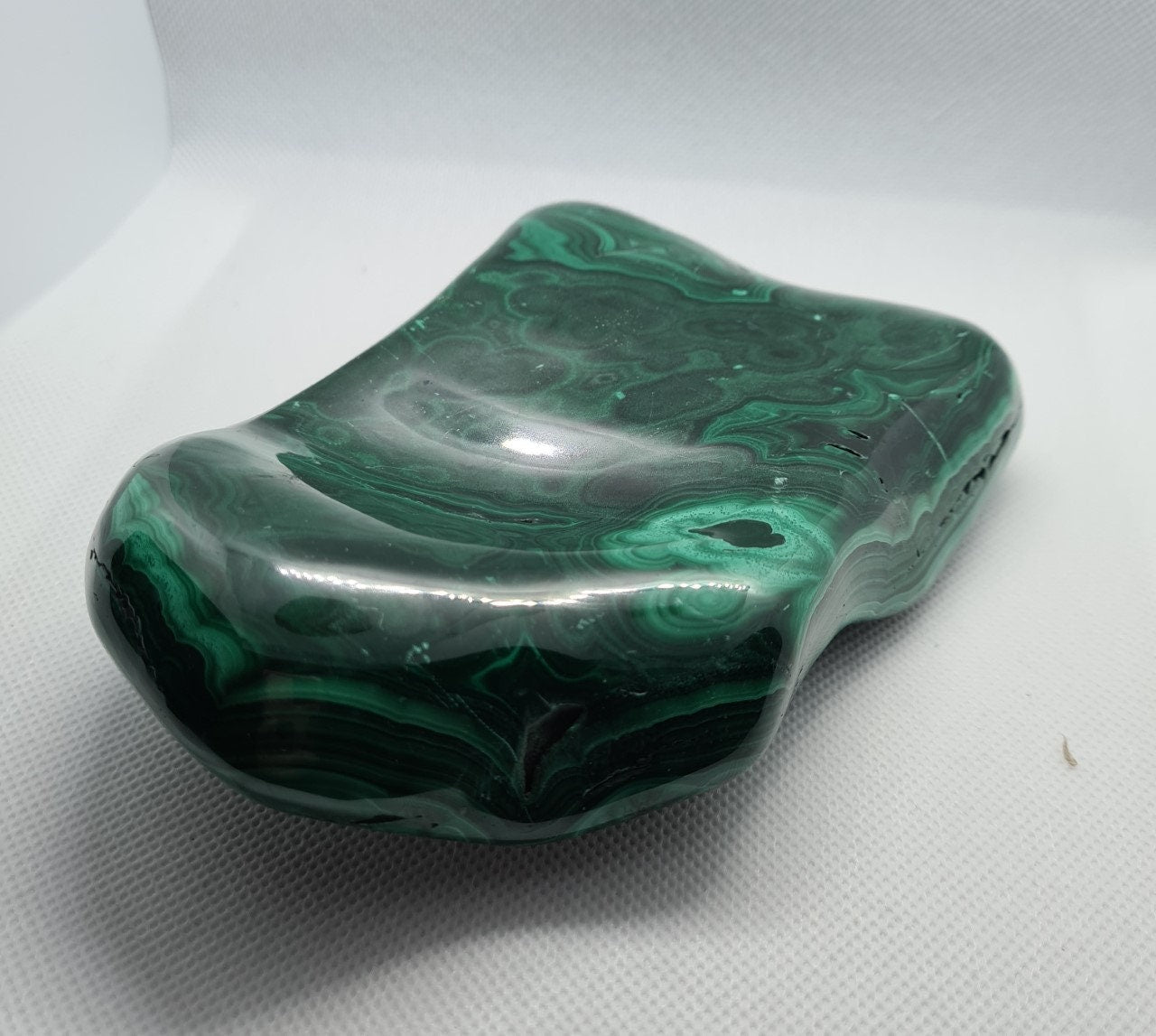 Large Malachite Polished Freeform Slab 803g