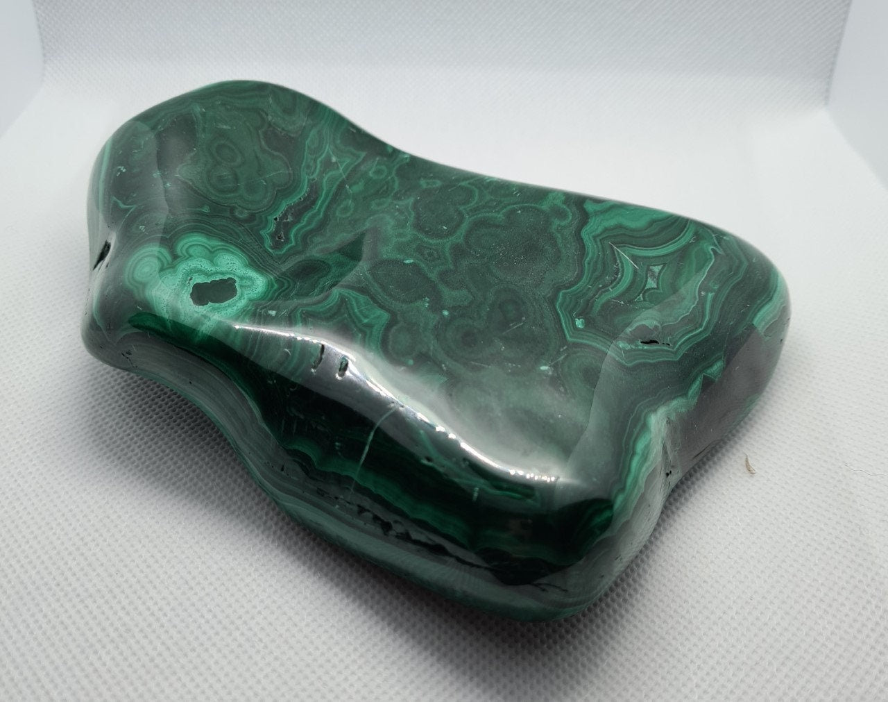 Large Malachite Polished Freeform Slab 803g