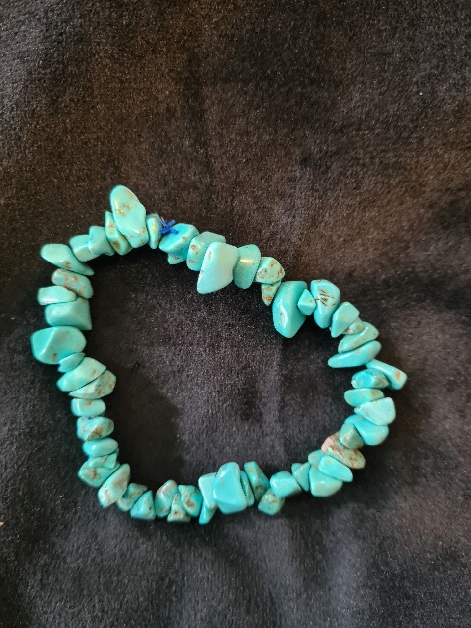 Turquoise elasticated Chip Stone bracelet