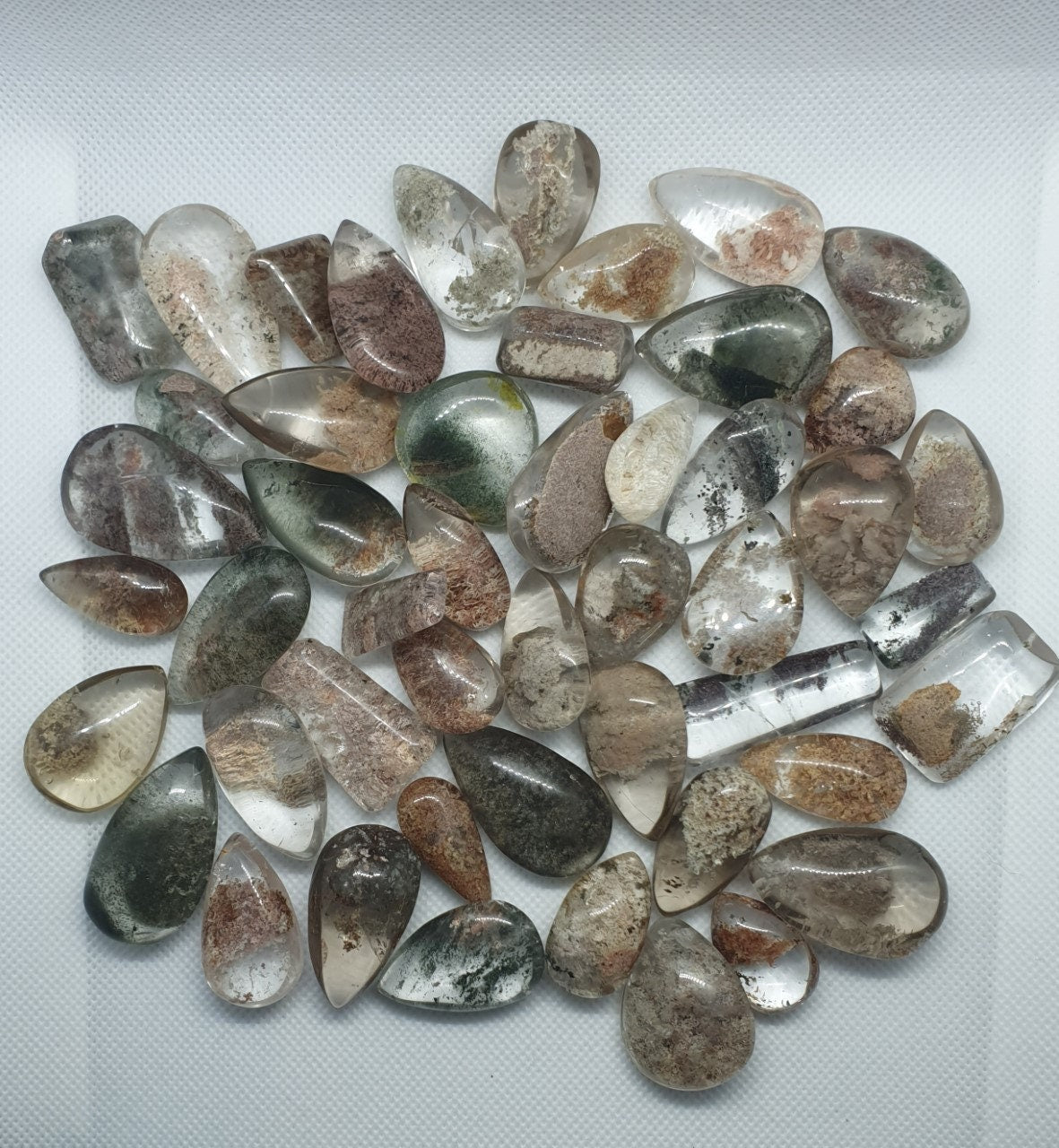 Lovely Crystal Garden Quartz Tumbles, Lovely Crystal Garden Quartz Teardrops