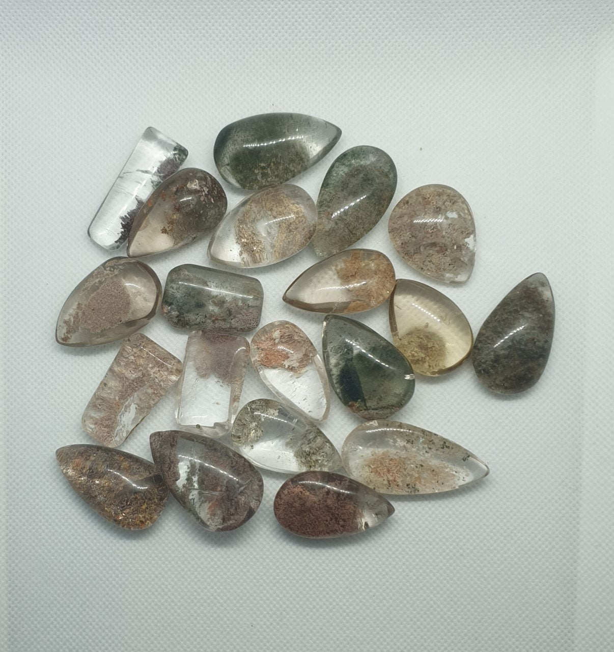 Lovely Crystal Garden Quartz Tumbles, Lovely Crystal Garden Quartz Teardrops