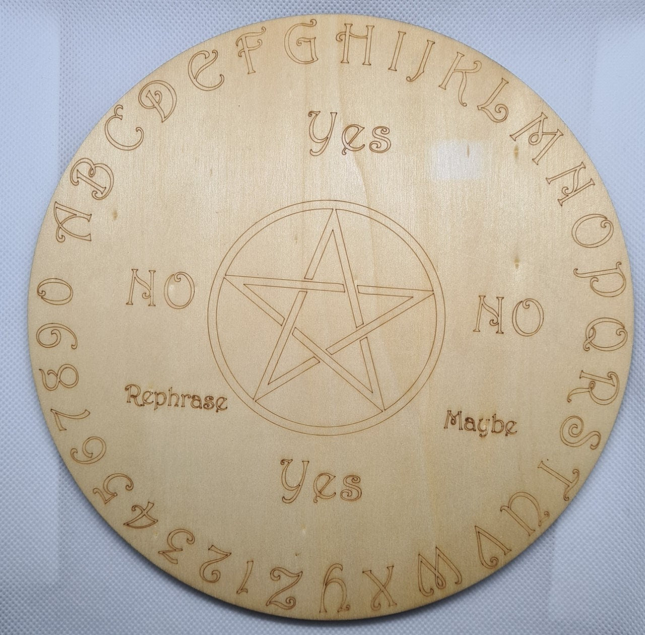 Pentagram Crystal Board, Pentagram Pendulum Board - 8"