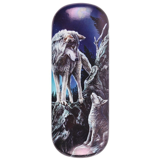 Wolf 'Guidance' glasses case by Lisa Parker