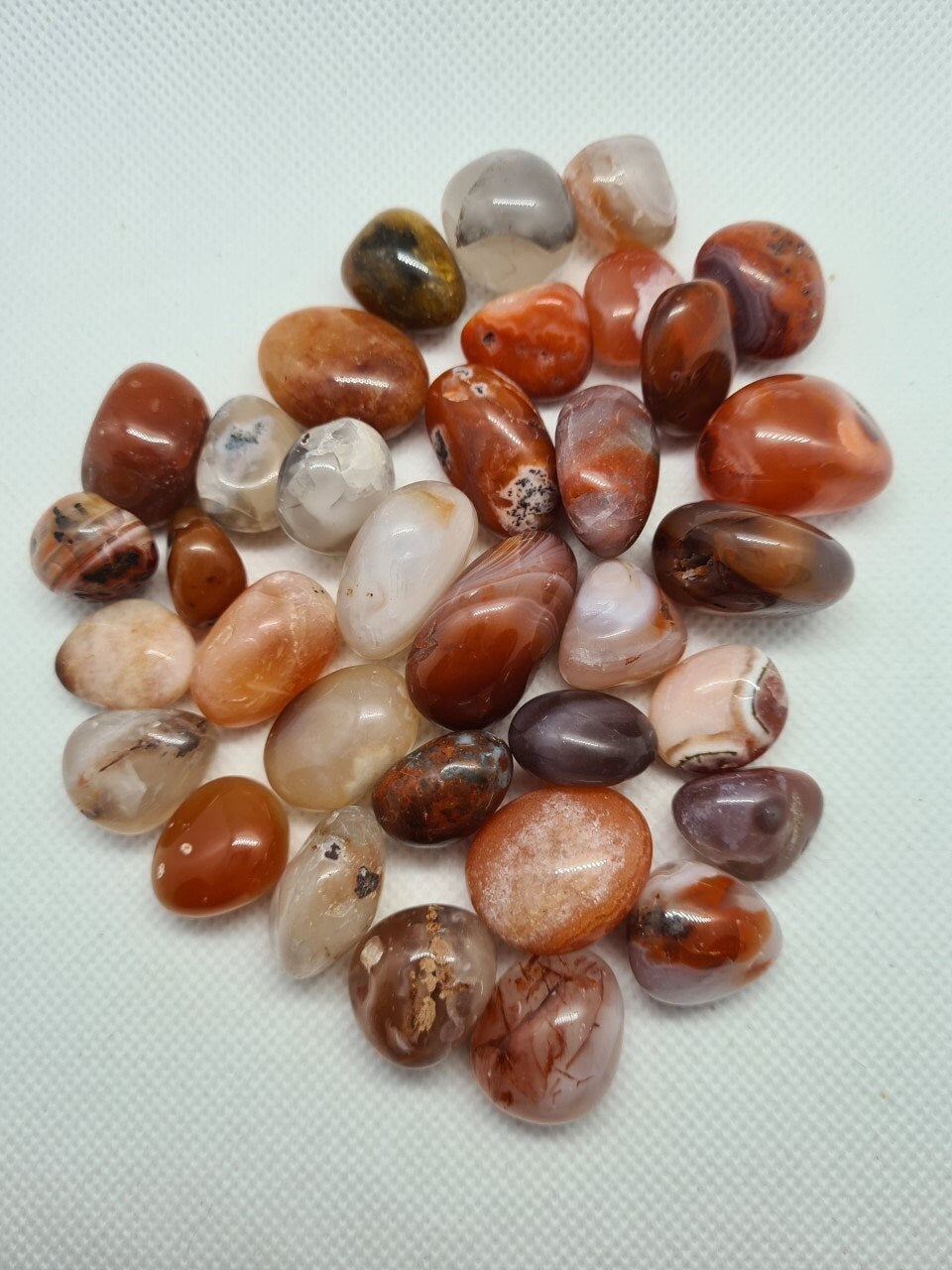 Small Tumble stones, Chalcedony , Orca Agate, Carnelian, Moss Agate, Flower Agate, Amethyst,