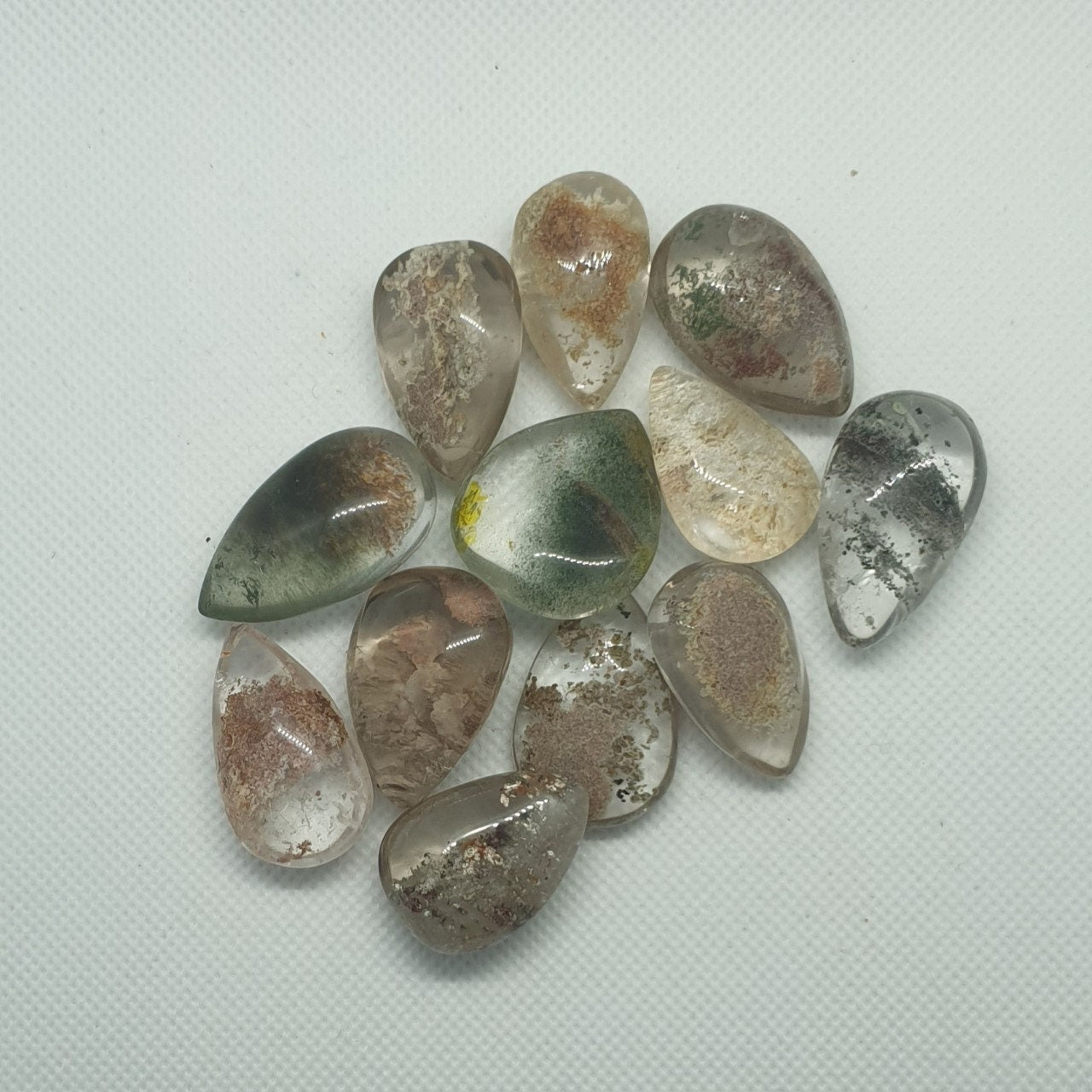 Lovely Crystal Garden Quartz Tumbles, Lovely Crystal Garden Quartz Teardrops