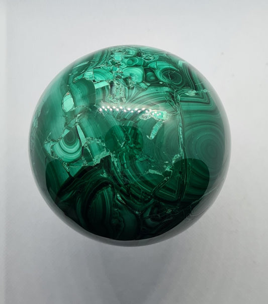 Extra Large Lovely Malachite Sphere (82 mm, 1156g)