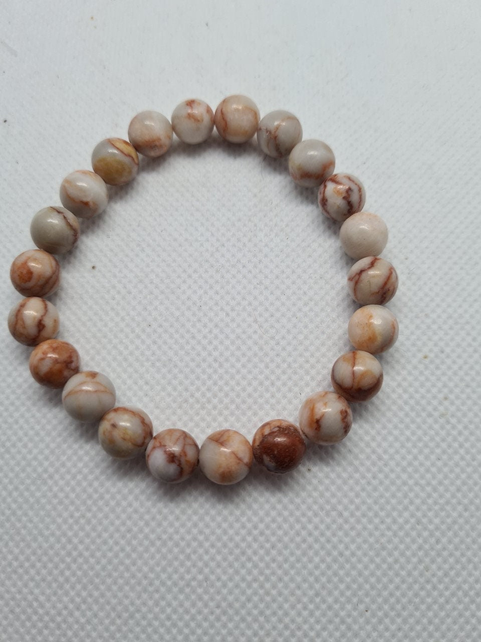 Lovely Chalcedony 8mm Beaded Gemstone Bracelet