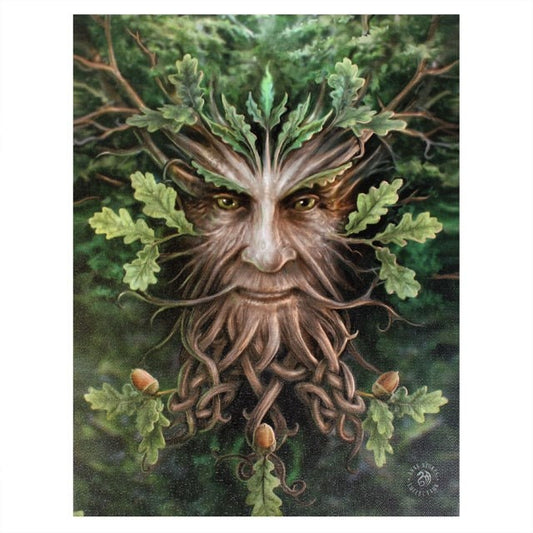 Oak King by Anne Stokes - 10" x 7.5" Canvas Wall Art on a wooden back-frame