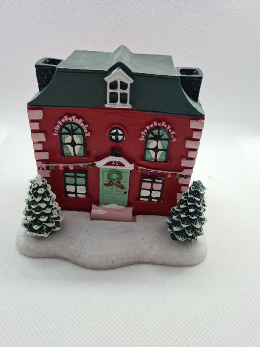 Christmas house incense cone burner