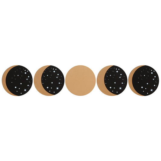 Moon Phases 5-Piece Coaster Set